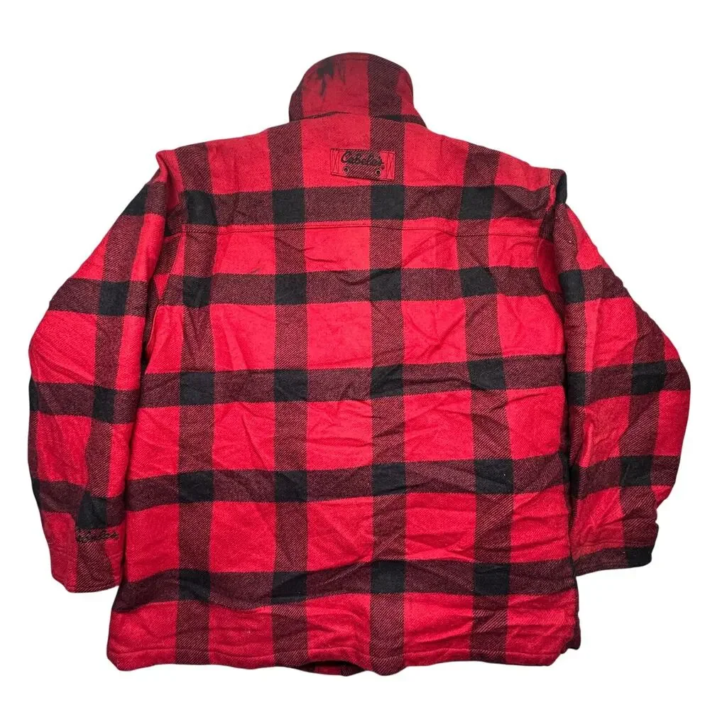 Cabelas Dry Plus Wool Buffalo Plaid Thinsulate Jacket Mens 3XL Hunting Mackinaw